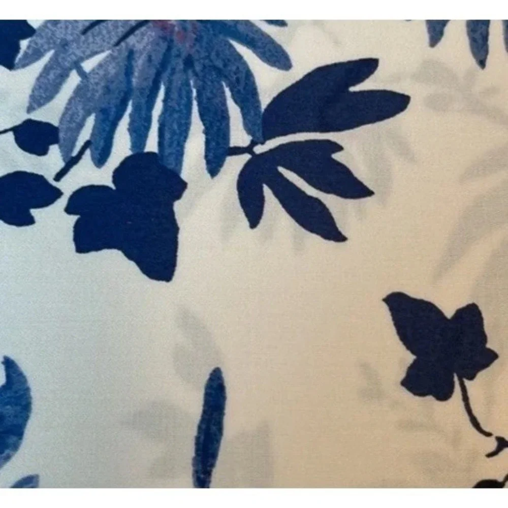 Ralph Lauren Adelaide Floral Sateen King‎ Sham 20x36in Blue And White
